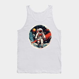 Colorful Astronaut in Space #7 Tank Top